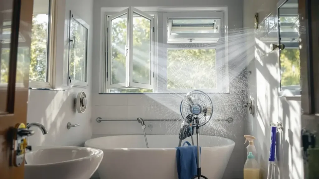 גלה איך מהלך פשוט יכול להפחית עד 80% מהעובש בחדר הרחצה שלך