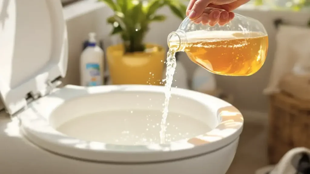 גלו כיצד חומץ חם יכול לשנות את ניקוי השירותים שלכם ולהסיר ביעילות את האבנית