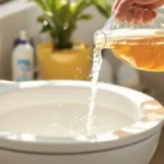 גלו כיצד חומץ חם יכול לשנות את ניקוי השירותים שלכם ולהסיר ביעילות את האבנית