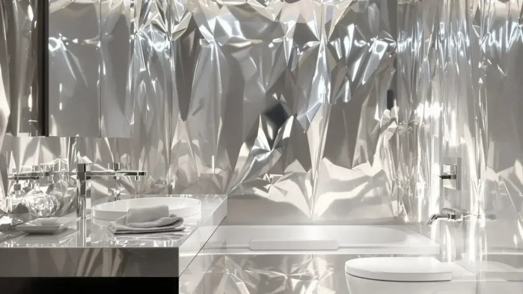 הפכו את השירותים שלכם לחלל זוהר בעזרת נייר אלומיניום כך תעשו זאת